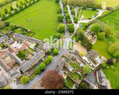 Ripley Village, North Yorks, dall'alto Foto Stock