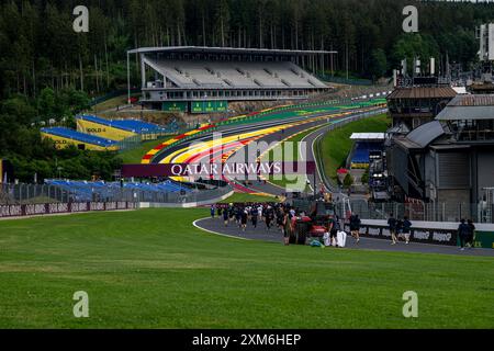 Stavelot, Belgio, 25 luglio 2024, Pierre Gasly, francese gareggia per Alpine. L'allestimento, il 14° round del campionato di Formula 1 del 2024. Crediti: Michael Potts/Alamy Live News Foto Stock