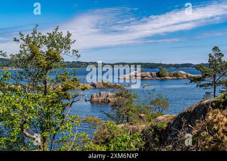 Arcipelago e costa a Kristiansand, Norvegia Foto Stock