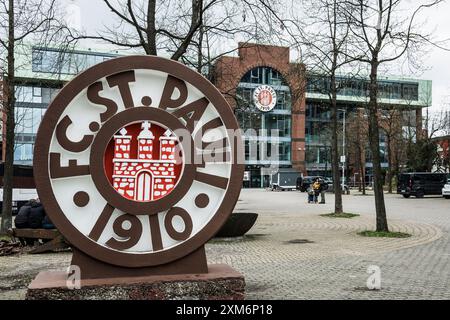 Stadio di calcio, Millerntor Stadium, FC St Pauli, St Pauli, Amburgo, Germania Foto Stock