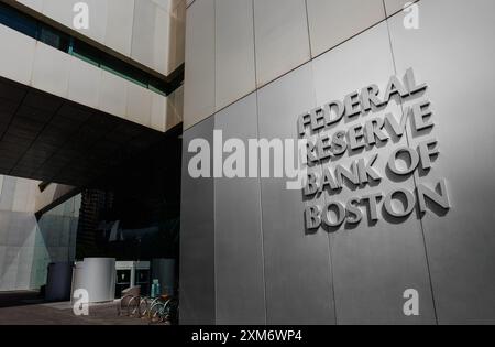 Boston, Massachusetts, Stati Uniti d'America - 13 agosto 2022: La Federal Reserve Bank of Boston, comunemente nota come responsabile del primo Distretto federale Foto Stock