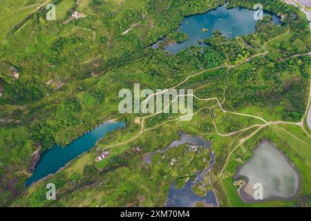 Laghi di la Arboleda, Bizkaia, Paesi Baschi, Spagna Foto Stock