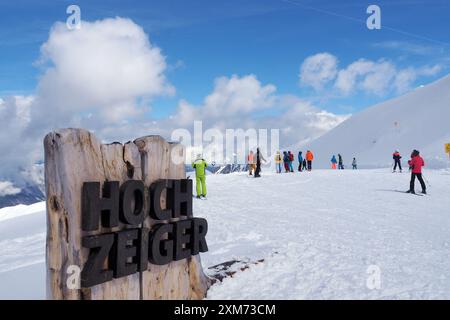 Comprensorio sciistico Hochzeiger, Pitztal, inverno in Tirolo, Austria Foto Stock