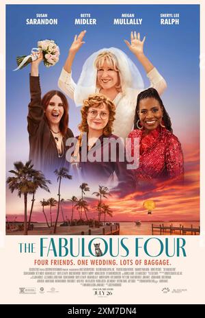 Il favoloso poster dei quattro film Susan Sarandon, Bette Midler, Megan Mullally e Sheryl Lee Ralph Foto Stock