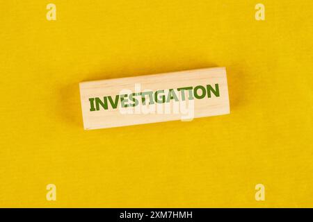 Business, tecnologia, Internet e concetto di networking. Parola D'INDAGINE scritta l'iscrizione è composta su uno sfondo colorato di blocchi di legno Foto Stock