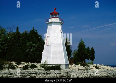Faro Big Tub, Tobermory, Ontario, Canada Foto Stock