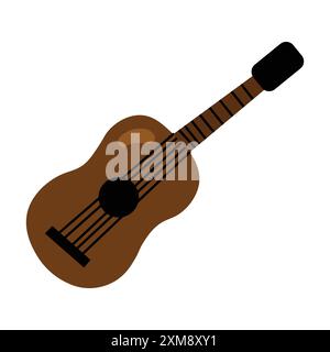 La chitarra acustica isolò la storia, i tipi e le tecniche di riproduzione Illustrazione Vettoriale