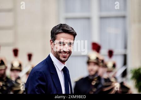 Parigi, Francia. 26 luglio 2024. Antonin Burat/le Pictorium - ricevimento per capi di stato e di governo presso il Palazzo Elysee, per il lancio dei Giochi Olimpici di Parigi 2024. - 26/07/2024 - Francia/Parigi - il 26 luglio 2024, il presidente del Comitato organizzatore dei Giochi Olimpici Tony Estanguet ha ricevuto all'Elysee Palace per il lancio dei Giochi Olimpici di Parigi 2024. Crediti: LE PICTORIUM/Alamy Live News Foto Stock