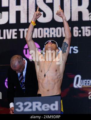 LONDRA, REGNO UNITO. 26 lug, 24. Brian Barajas durante Joyce vs Chisora – Fight Week Official Weigh-in presso Arora Suite, The O2 Intercontinental Hotel venerdì 26 luglio 2024 a LONDRA, INGHILTERRA. Crediti: Taka G Wu/Alamy Live News Foto Stock