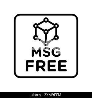 Collezione MSG free Icon LINEAR logo Set in bianco e nero per il Web Illustrazione Vettoriale