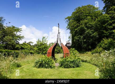 Il contemporaneo padiglione nei Killruddery Gardens, un memoriale alla defunta Lord Meath Kilruddery House vicino a Bray nella contea di Wicklow, Irlanda Foto Stock