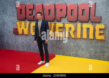 Londra, Regno Unito. 11 luglio 2024. Nella foto: Hugh Jackman partecipa all'evento britannico "Deadpool & Wolverine" all'Hammersmith Eventim Apollo. Credito: Solo Foto Stock
