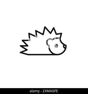 Collezione di profili delle icone di Hedgehog o in bianco e nero Illustrazione Vettoriale