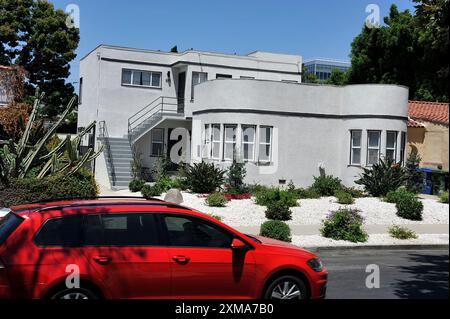 art deco, casa in stile, residenziale, architettura, edificio, West Hollywood, Los Angeles, California, Stati Uniti Foto Stock