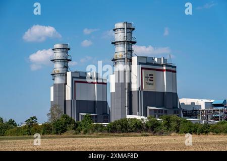 Trianel Hamm-Uentrop centrale elettrica a ciclo combinato a gas e vapore, due centrali elettriche, ciascuna con una potenza di 425 megawatt, Renania settentrionale-Vestfalia Foto Stock