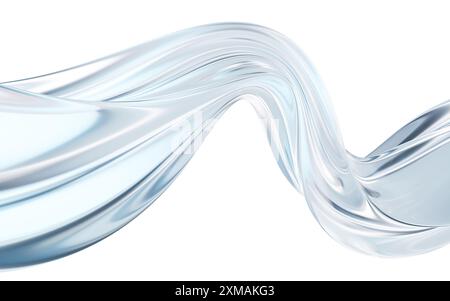 Curve in vetro trasparente scuro, rendering 3D. Illustrazione 3D. Foto Stock