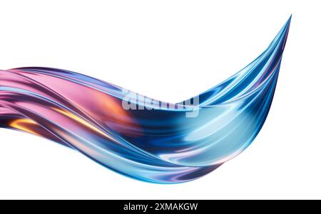 Curve in vetro trasparente scuro, rendering 3D. Illustrazione 3D. Foto Stock