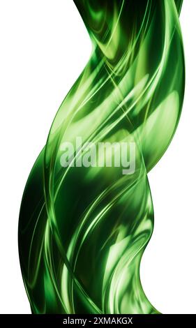 Curve in vetro trasparente scuro, rendering 3D. Illustrazione 3D. Foto Stock