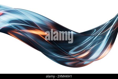 Curve in vetro trasparente scuro, rendering 3D. Illustrazione 3D. Foto Stock