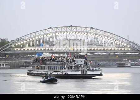 Illustrazione dell'ambiente, cerimonia di apertura durante i Giochi Olimpici di Parigi 2024 il 26 luglio 2024 a Parigi, Francia credito: Agenzia fotografica indipendente/Alamy Live News Foto Stock