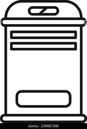 Semplice icona a forma di linea che rappresenta un condizionatore per la casa, ideale per siti Web e applicazioni relative agli elettrodomestici e al controllo della temperatura Illustrazione Vettoriale