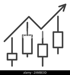 Simbolo o simbolo del concept dei modelli del grafico Candlestick del vettore di Cryptocurrency Day Trading Illustrazione Vettoriale