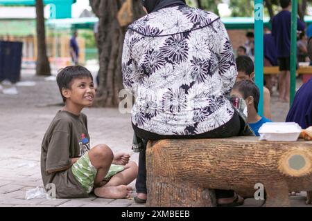 6 novembre 2011, Giacarta, Indonesia, Sud Est Asiatico, Una fetta di vita all'Orfanotrofio Belaian Kasih per bambini e orfani disabili. Foto Stock