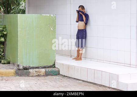 6 novembre 2011, Giacarta, Indonesia, Sud Est Asiatico, Una fetta di vita all'Orfanotrofio Belaian Kasih per bambini e orfani disabili. Foto Stock