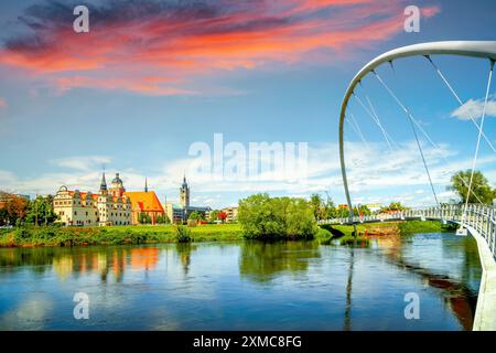 Città vecchia di Dessau, Germania Foto Stock