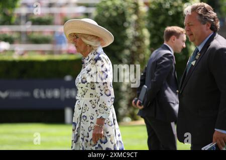 Regina Camilla durante il QIPCO King George Day all'Ascot Racecourse, Berkshire. Data foto: Sabato 27 luglio 2024. Foto Stock