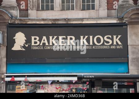 Baker Kiosk, Baker Street, City of Westminster, Londra, Inghilterra, REGNO UNITO Foto Stock