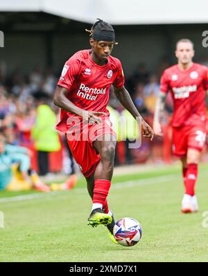 Michael Dacosta Gonzalez del Crawley Town durante l'amichevole pre-stagione tra Crawley Town e Crystal Palace al Broadfield Stadium , Crawley , Regno Unito - 27 luglio 2024. Photo Simon Dack / Telephoto Images solo per uso editoriale. Niente merchandising. Per le immagini di calcio si applicano restrizioni fa e Premier League inc. Non è consentito l'utilizzo di Internet/dispositivi mobili senza licenza FAPL. Per ulteriori dettagli, contattare Football Dataco Foto Stock