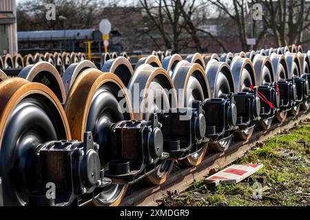 Sale montate per veicoli ferroviari, riparate e rinnovate, Herne, Renania settentrionale-Vestfalia, Germania Foto Stock