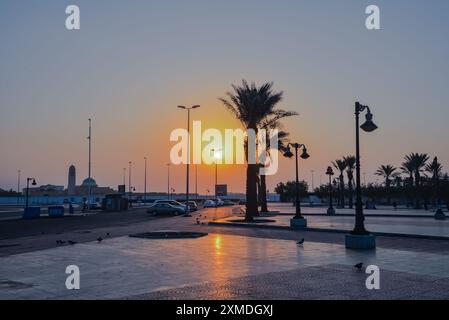 Vista mattutina dell'area della Corniche di Jeddah Foto Stock