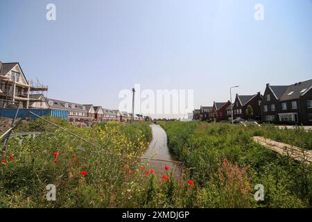 Costruzione di nuove case residenziali nel distretto Koningskwartier di Zevenhuizen nei paesi bassi Foto Stock