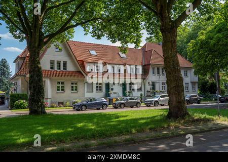 Proprietà abitativa dei lavoratori Gartenstadt Welheim a Bottrop Foto Stock