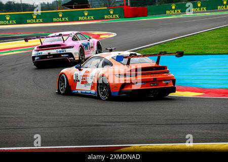 Spa-Francorchamps, Belgio. 27 luglio 2024. 18° Keagan Masters (ZA, ombra), Porsche Mobil 1 Supercup al Circuit de Spa-Francorchamps il 27 luglio 2024 a Spa-Francorchamps, Belgio. (Foto di HOCH ZWEI) credito: dpa/Alamy Live News Foto Stock