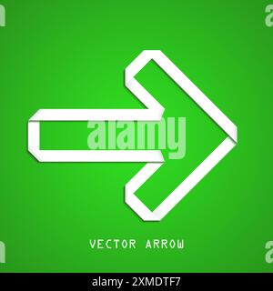 freccia in carta origami, elemento vettoriale Illustrazione Vettoriale