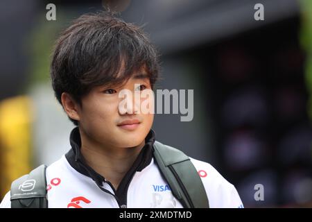 Belgio. 26 luglio 2024. Circuito di Spa-Francorchamps #22 Yuki Tsunoda JAP) Visa Cash APP Racing Bulls Formula One Team ITA) VCARB 01 Honda, durante il Gran Premio del Belgio di Formula 1 2024, 14° round del Campionato del mondo di Formula 1 2024 dal 26 al 28 luglio 2024 sul circuito di Spa-Francorchamps. (Philippe Nanchino/SPP) credito: SPP Sport Press Photo. /Alamy Live News Foto Stock