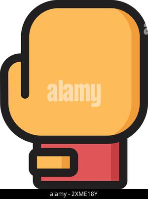 Icona guanti da boxe Illustrazione Vettoriale