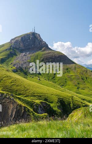 Percorso alta via Federico Augusto - Val di Fassa - Italia Foto Stock