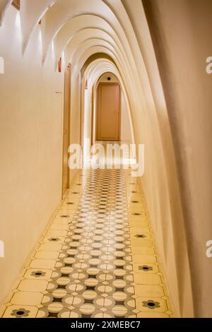 Innenraum der Casa Batllo Modernisme Design von Antoni Gaudi, Altstadt, Barcellona, Spanien Foto Stock