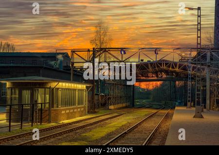 Il parco paesaggistico illumina Duisburg Germania Foto Stock