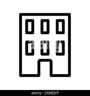 Insieme di icone per uffici con linee sottili e segni vettoriali lineari Illustrazione Vettoriale