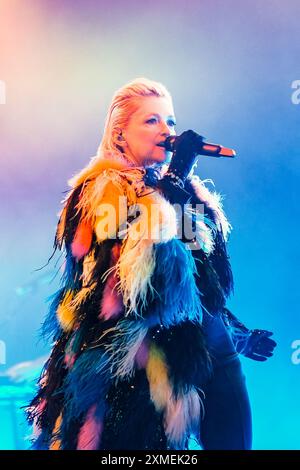 Malmesbury, Regno Unito. 27 luglio 2024. Alison Goldfrapp si esibisce sul palco del Siam durante Womad - World of Music, Arts and Dance 2024. Foto di Julie Edwards./Alamy Live News Foto Stock