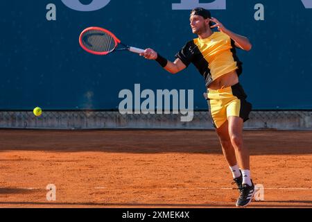 Federico Arnaboldi dall'Italia in azione durante gli internazionali di Verona - ATP Challenger 100 al Sports Club Verona il 27 luglio 2024, Verona Italia. Foto Stock