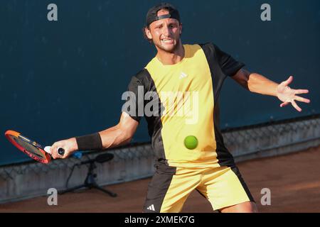 Federico Arnaboldi dall'Italia in azione durante gli internazionali di Verona - ATP Challenger 100 al Sports Club Verona il 27 luglio 2024, Verona Italia. Foto Stock