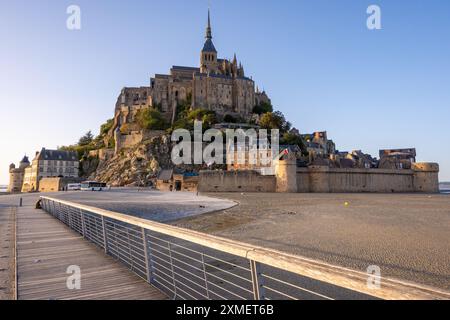 Monte di Saint Michel, Normandia, Francia Foto Stock