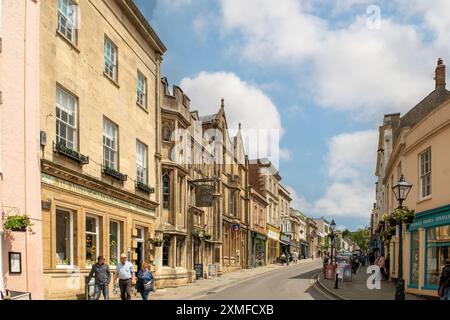 Vecchi edifici a Glastonbury, Somerset, Inghilterra Foto Stock