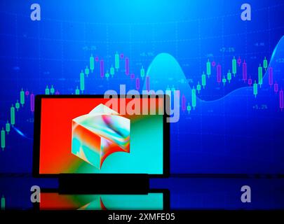 Germania. 27 luglio 2024. In questa immagine, un logo Block, Inc., precedentemente Square, Inc. È stato visualizzato su un tablet. Credito: SOPA Images Limited/Alamy Live News Foto Stock